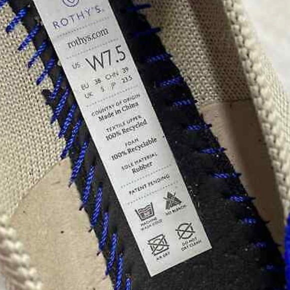 Rothy’s birds eye flax the point new without box size 7.5 - Picture 4 of 5